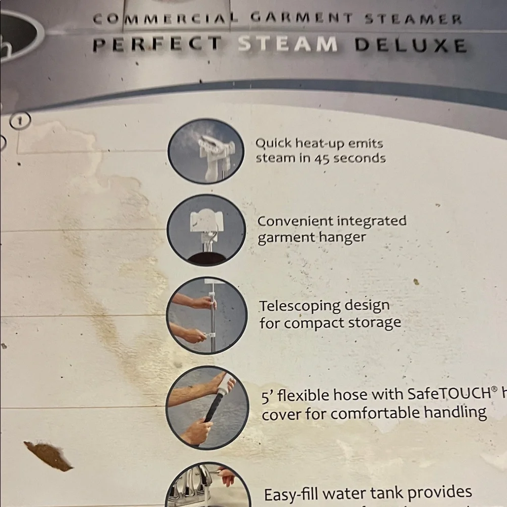 White Garment Steamer - Perfect Steam Deluxe